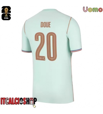 Francia Desire Doue #20 Seconda Maglia Mondiali 2026 Manica Corta